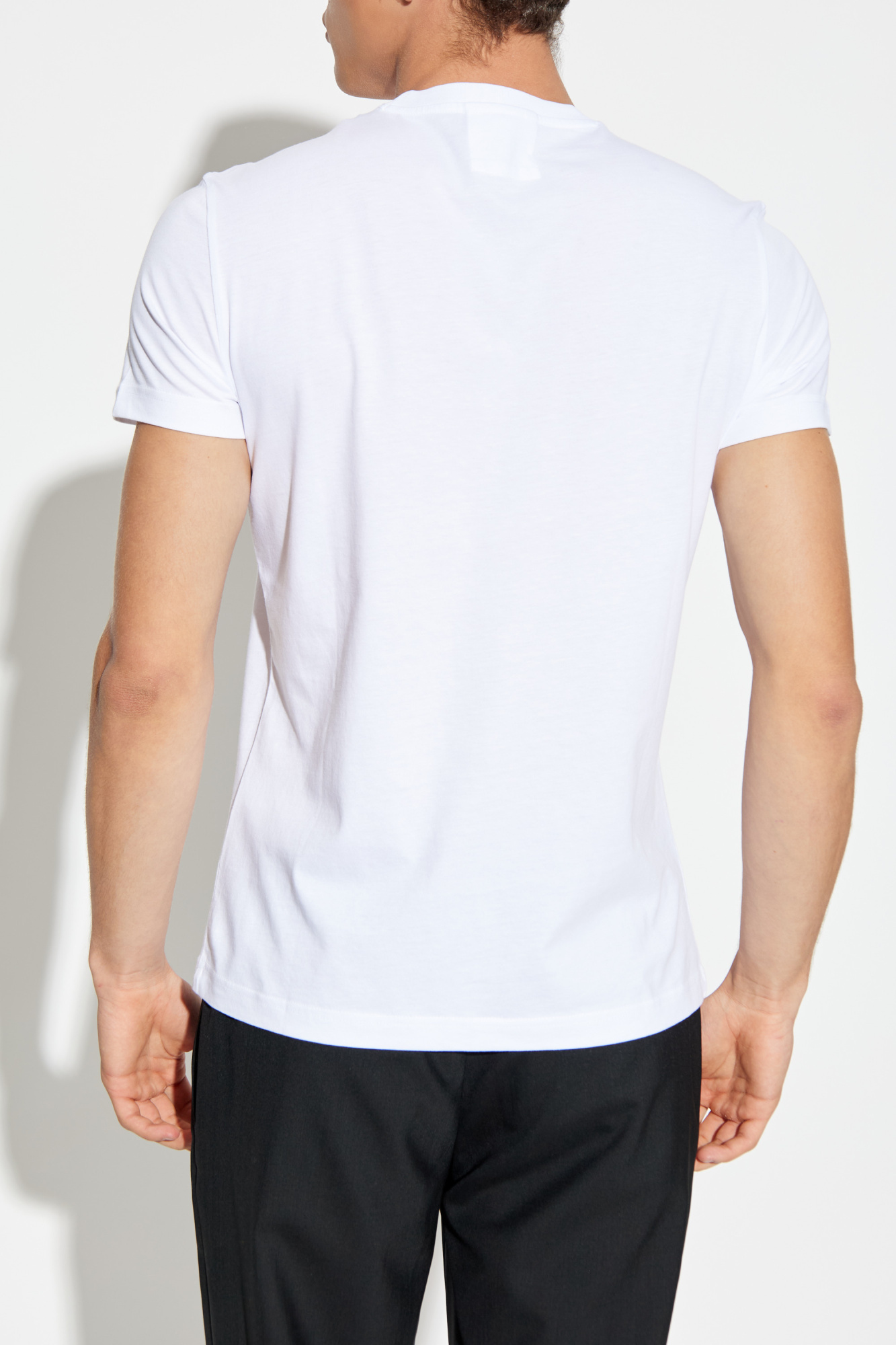 Tシャツ・カットソー EMPORIO ARMANI Men T-shirt White 8N1TR11JRGZ 0100 White T-shirt with logo patch Emporio Armani - Vitkac AS